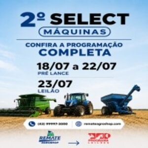 LIVE - Leilão Select Máquinas Remate Agroshop 1ª Etapa